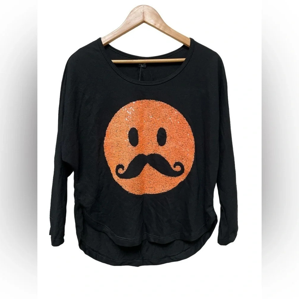 long sleeve Halloween pumpkin blouse